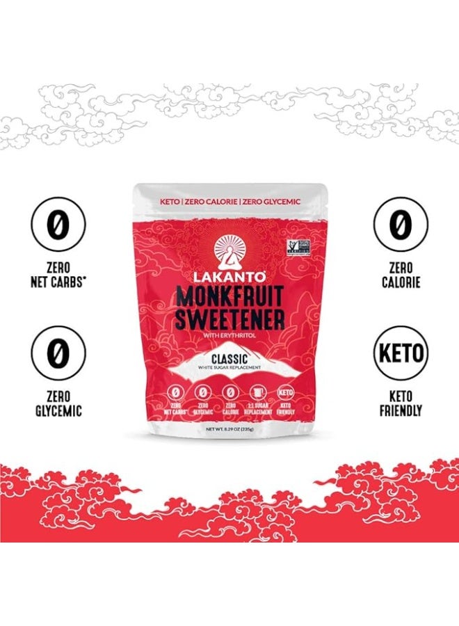 LAKANTO Monk Fruit Sweetener with Erythritol Classic 8.29 lb (235 g) - Image 1